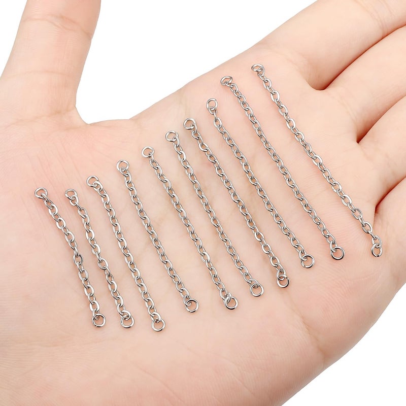 Ftovosyo Nose Ring Chain Nose Chain Piercing Across Nose Piercings Stainless Steel Nose Studs with Chain Nose Piercing Jewelry Double Nose Rings for Women Men - Image 4